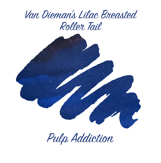Van Dieman's Birds of a Feather Ink - Lilac Breasted Roller Tail - 2ml Sample