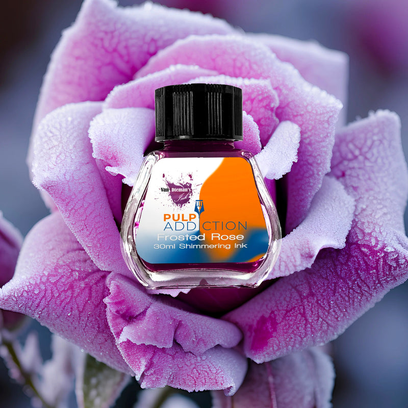 Van Dieman's Pulp Addiction - Frosted Rose Shimmering Fountain Pen Ink 30ml