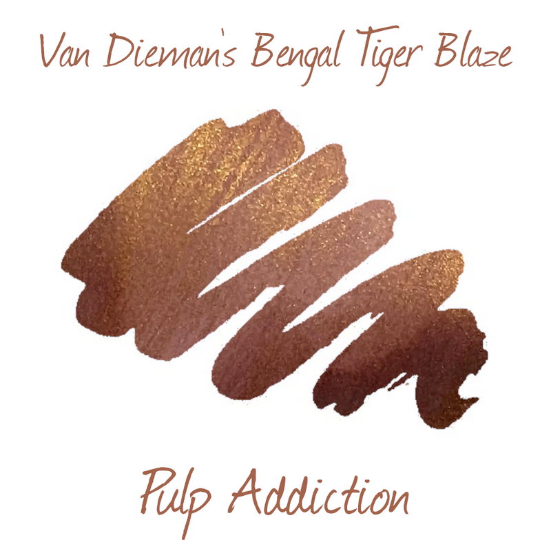 Van Dieman's Feline - Bengal Tiger Blaze Shimmering Fountain Pen Ink 30ml