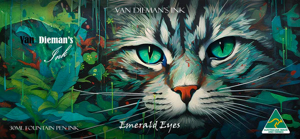 Van Dieman's Feline - Emerald Eyes Shimmering Fountain Pen Ink