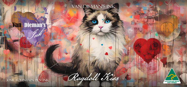 Van Dieman's Feline - Ragdoll Kiss Shimmering Fountain Pen Ink 30ml