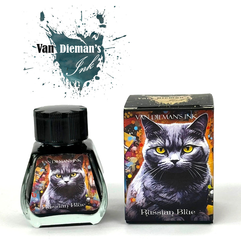 Van Dieman's Feline - Russian Blue Fountain Pen Ink 30ml