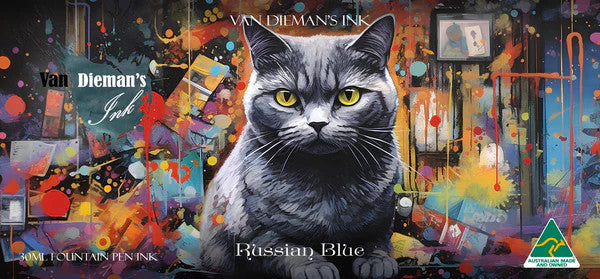 Van Dieman's Feline - Russian Blue Fountain Pen Ink 30ml