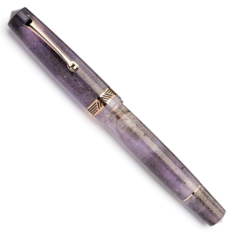 Leonardo Officina Italiana Momento Magico Fountain Pen - Amethyst, Rose Gold Trim