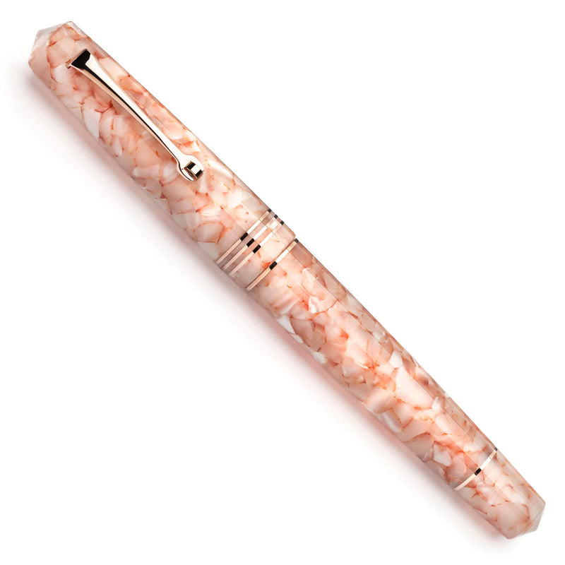 Leonardo Officina Italiana Momento Zero Fountain Pen - Angel Skin, Rose Gold Trim