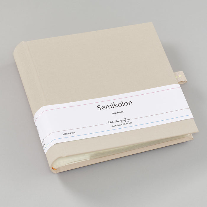 Semikolon Photo Album Classic, 200 Pockets, Petit Atelier, Warm Sand