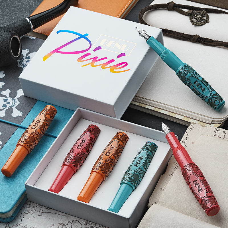 BENU Pixie Fountain Pen Set - Jolly Roger Vintage (Set of 3)