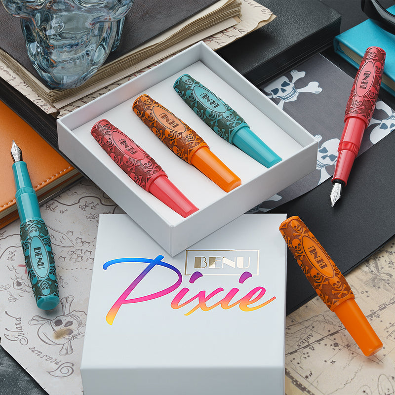 BENU Pixie Fountain Pen Set - Jolly Roger Vintage (Set of 3)