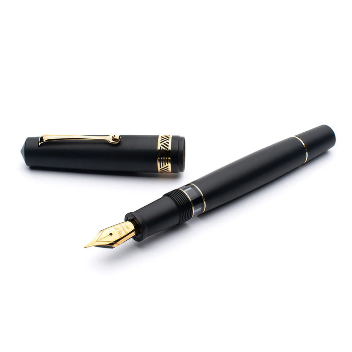 Leonardo Officina Italiana Momento Magico Fountain Pen - Matte Black, Gold Trim
