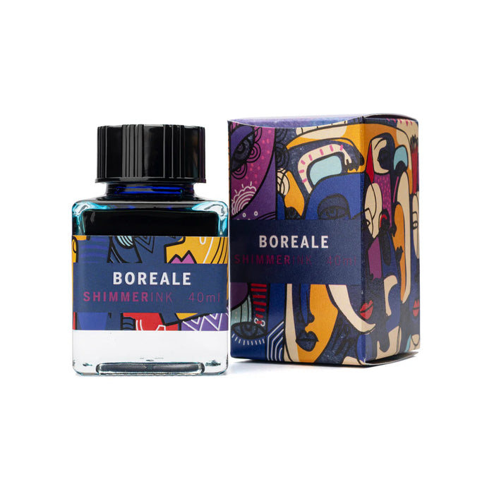 Leonardo Officina Italiana Fountain Pen Ink - Boreale Shimmer 40ml