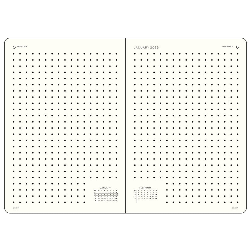 Leuchtturm1917 - 2027 Daily Planner (A5), Hardcover, Dotted, Forest Green