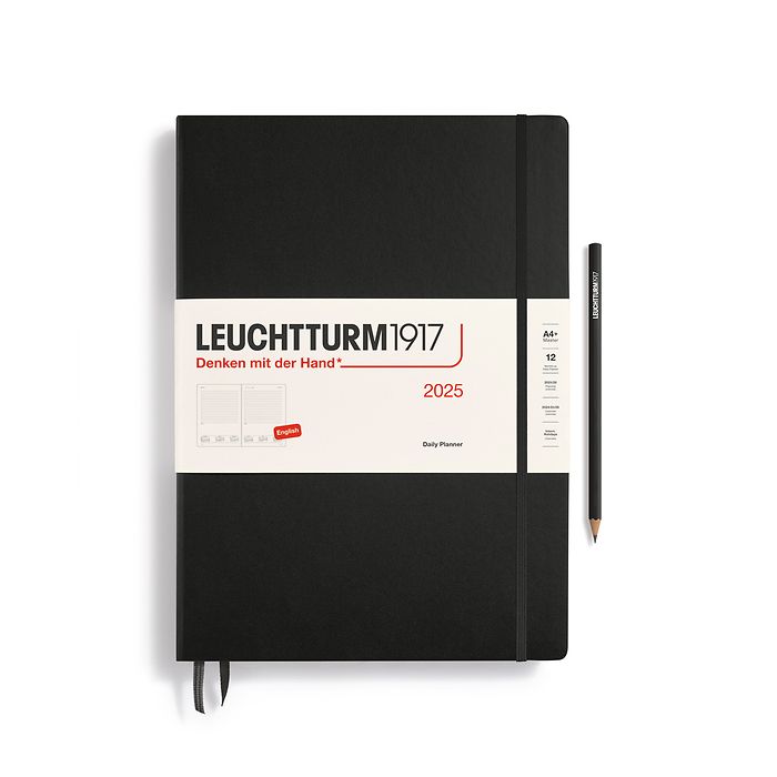 Leuchtturm1917 - 2025 Daily Planner (A4+), Hardcover, Black