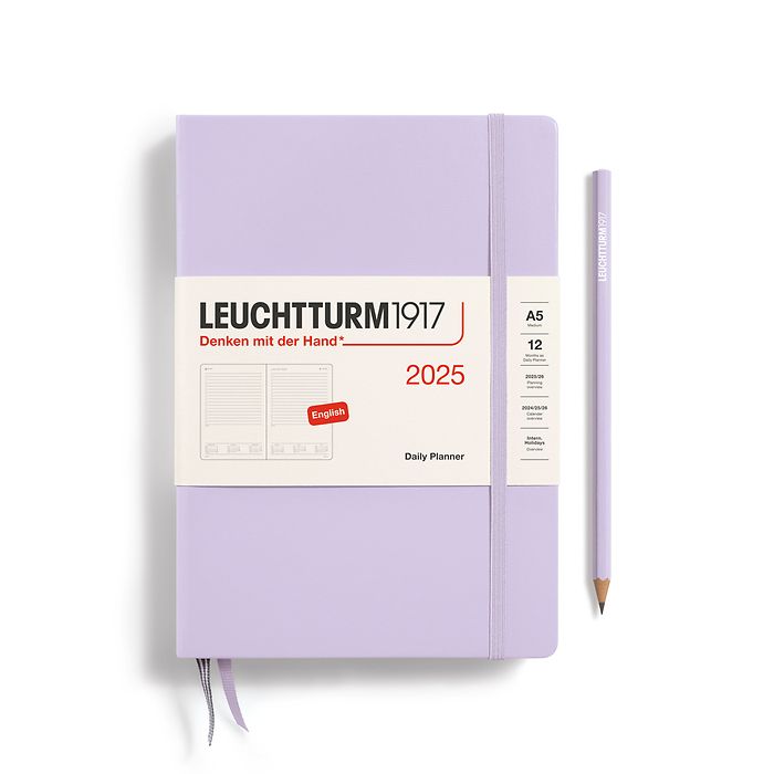 Leuchtturm1917 - 2025 Daily Planner (A5), Hardcover, Lilac