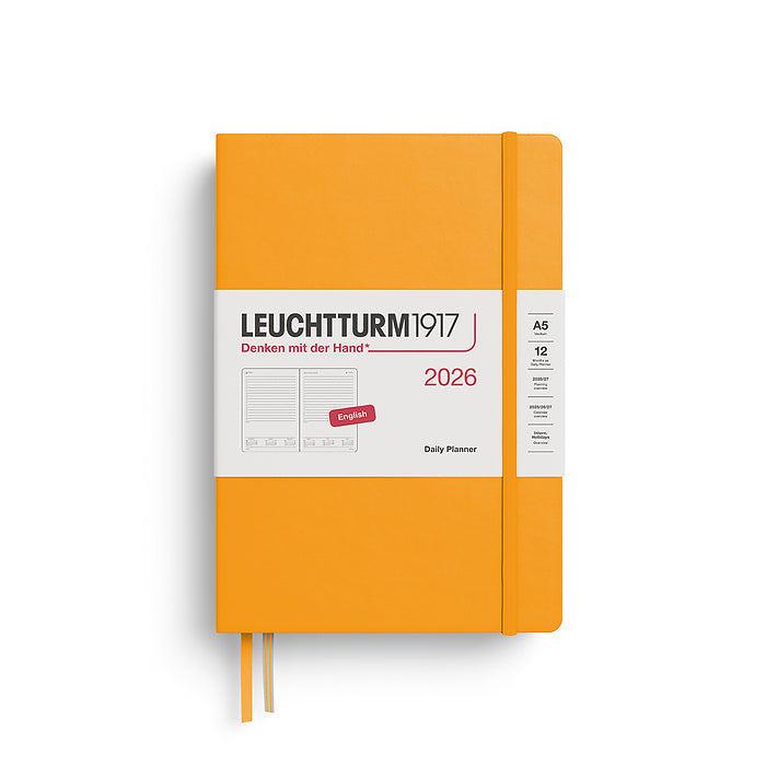 Leuchtturm1917 - 2026 Daily Planner (A5), Hardcover, Rising Sun