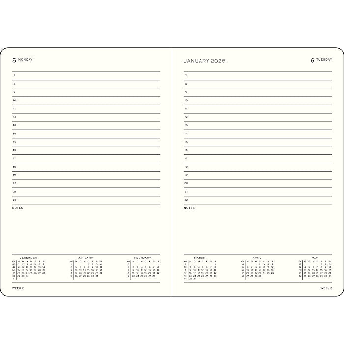 Leuchtturm1917 - 2026 Daily Planner (A5), Hardcover, Spring Leaf