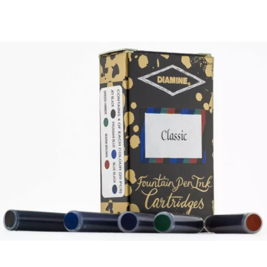 Diamine Ink Cartridges Set- Classic (20 Pack)