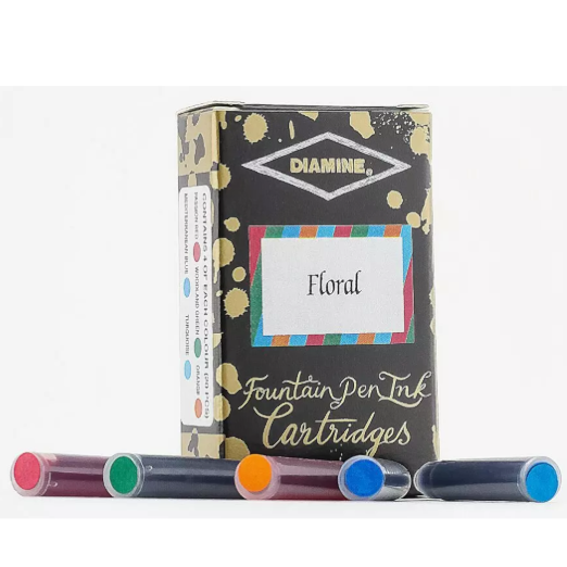 Diamine Ink Cartridges Set- Floral (20 Pack)