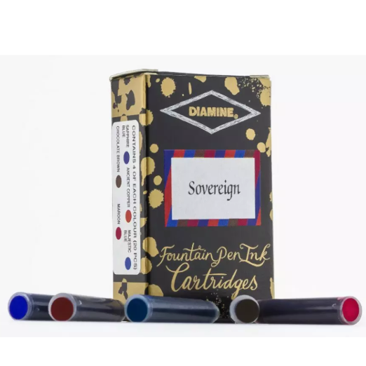 Diamine Ink Cartridges Set- Sovereign (20 Pack)