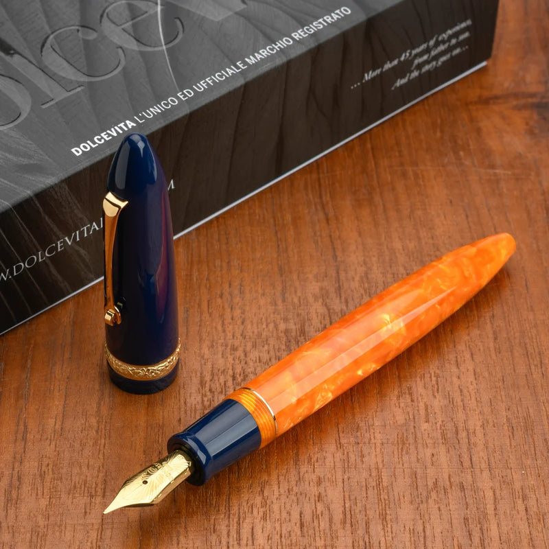 Leonardo Officina Italiana x DolceVita Furore Fountain Pen - Parthenope, Gold Trim