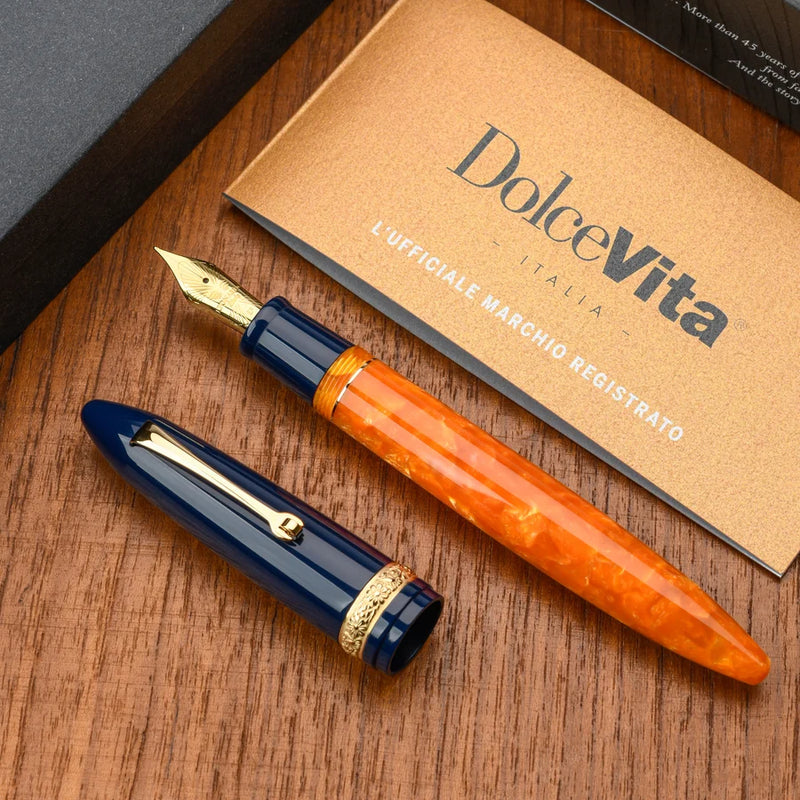 Leonardo Officina Italiana x DolceVita Furore Fountain Pen - Parthenope, Gold Trim