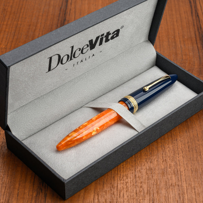 Leonardo Officina Italiana x DolceVita Furore Fountain Pen - Parthenope, Gold Trim