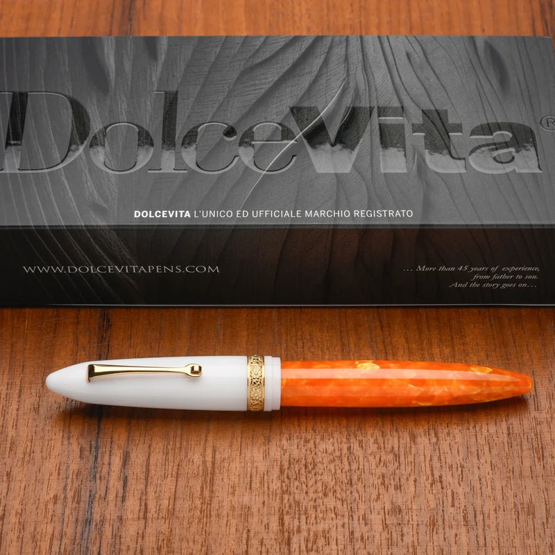 Leonardo Officina Italiana x DolceVita Furore Fountain Pen - Terra degli Aranci, Gold Trim