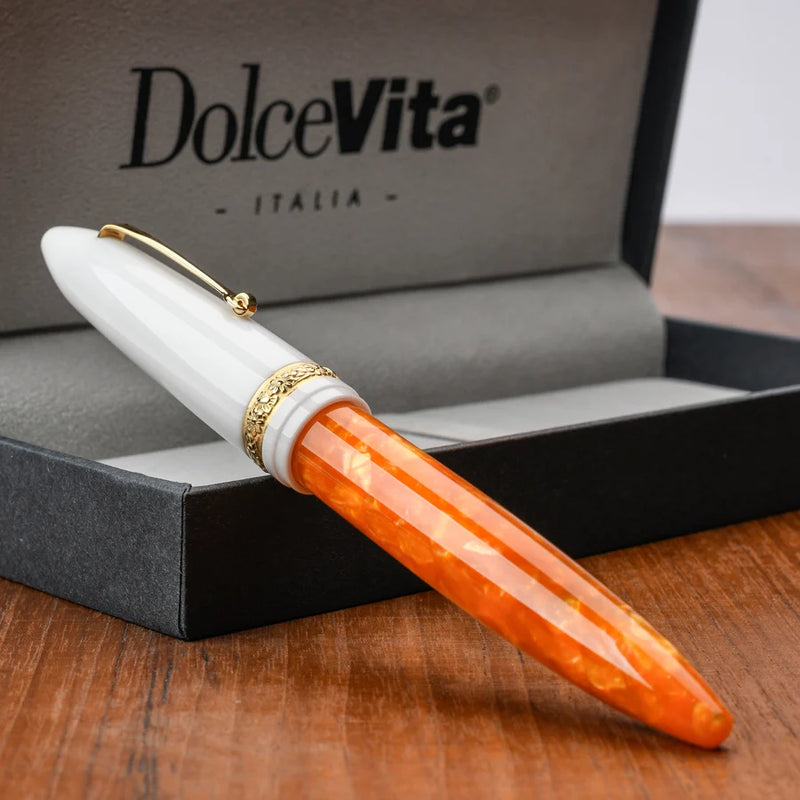 Leonardo Officina Italiana x DolceVita Furore Fountain Pen - Terra degli Aranci, Gold Trim