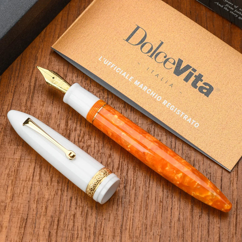 Leonardo Officina Italiana x DolceVita Furore Fountain Pen - Terra degli Aranci, Gold Trim