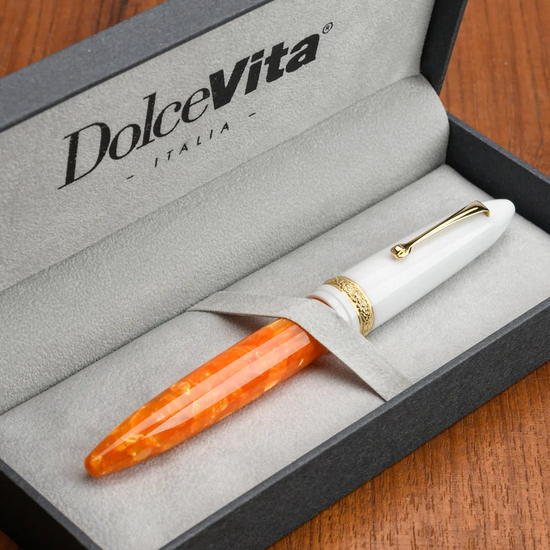 Leonardo Officina Italiana x DolceVita Furore Fountain Pen - Terra degli Aranci, Gold Trim