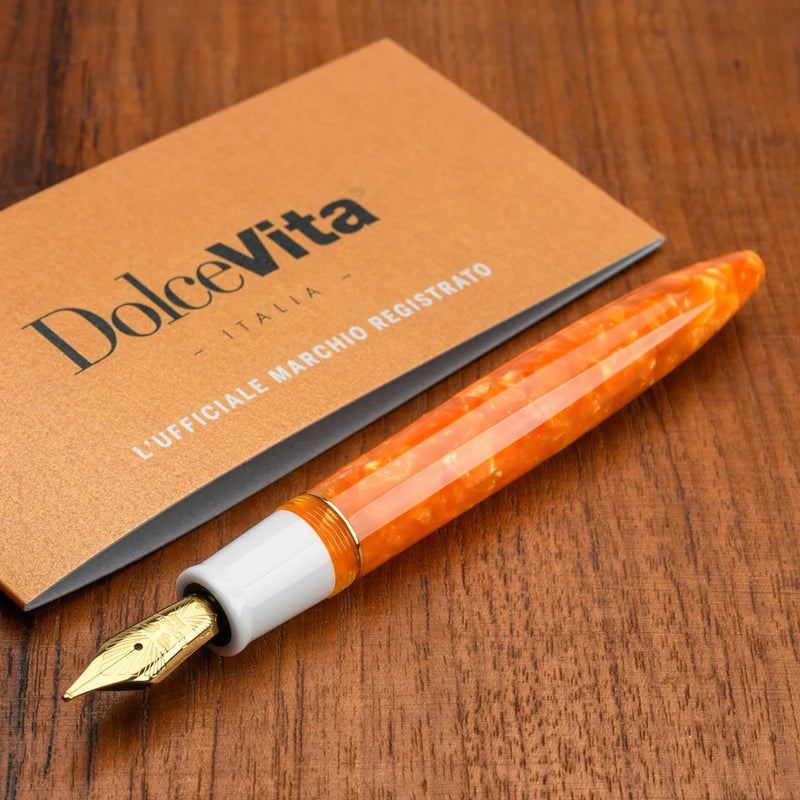 Leonardo Officina Italiana x DolceVita Furore Fountain Pen - Terra degli Aranci, Gold Trim