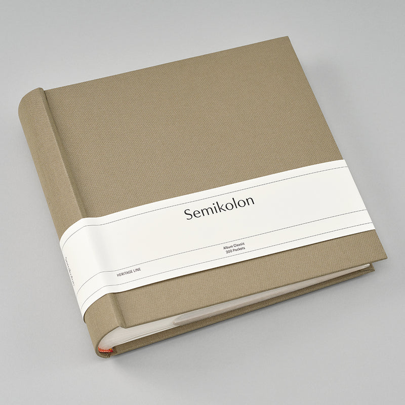 Semikolon Photo Album Classic, 200 Pockets, Fango