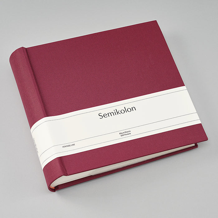 Semikolon Photo Album Classic, 200 Pockets, Burgundy