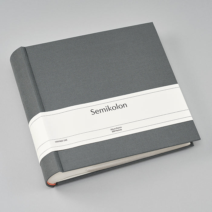 Semikolon Photo Album Classic, 200 Pockets, Lava Stone