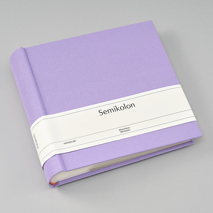 Semikolon Photo Album Classic, 200 Pockets, Lilac Silk