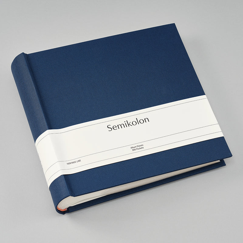 Semikolon Photo Album Classic, 200 Pockets, Marine