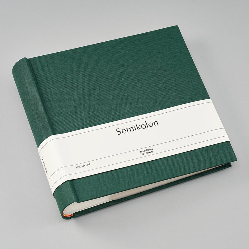 Semikolon Photo Album Classic, 200 Pockets, Forest