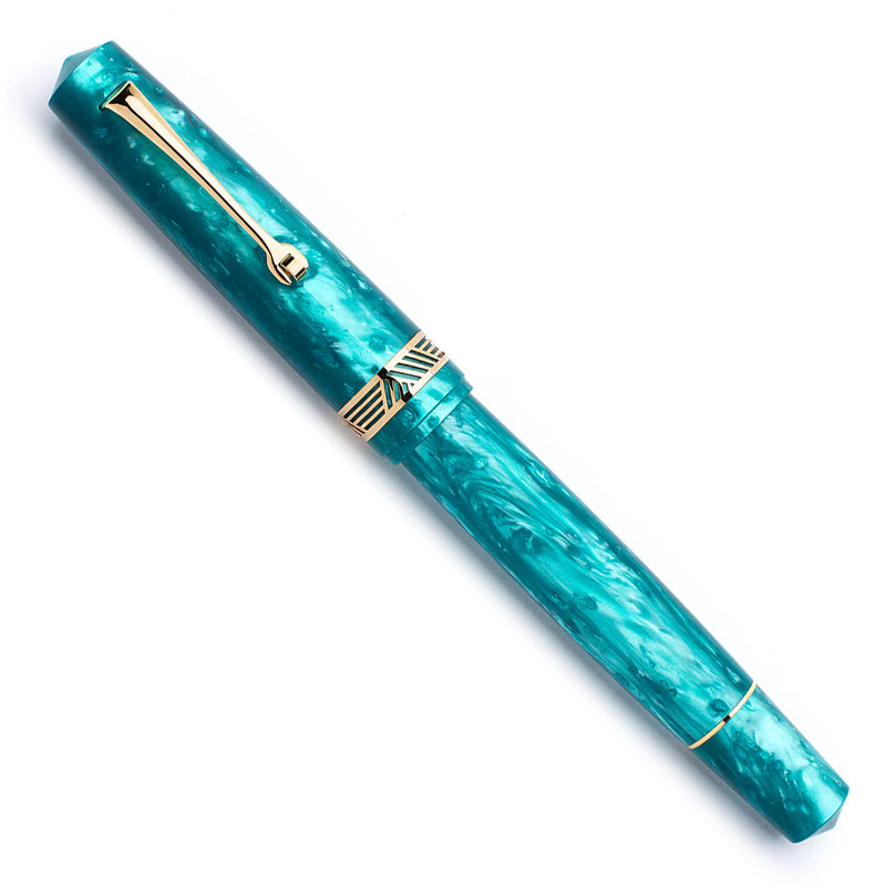 Leonardo Officina Italiana Momento Magico Fountain Pen - Emerald, Gold Trim