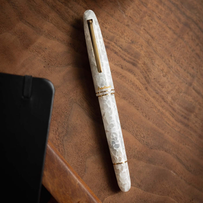 Esterbrook Estie Winter White with Button Piston Fountain Pen - Medium