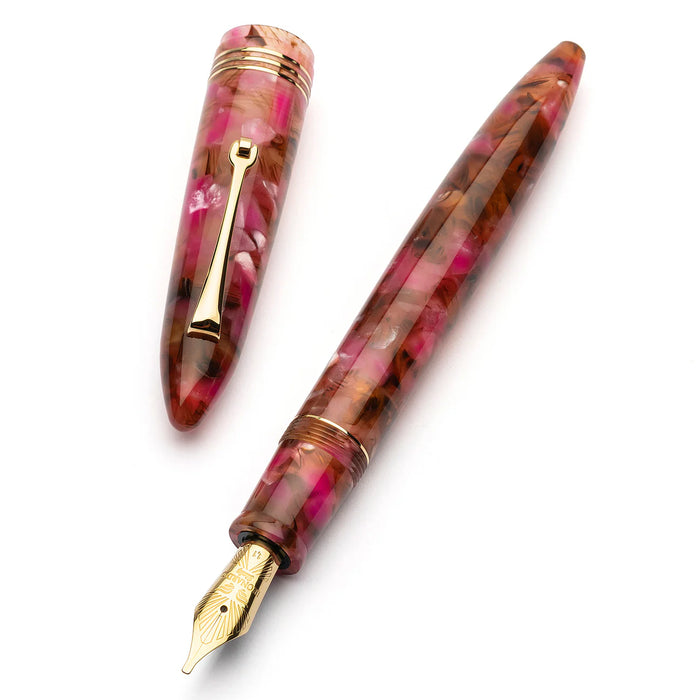 Leonardo Officina Italiana Furore Fountain Pen - Lampone Selvatico, Gold Trim