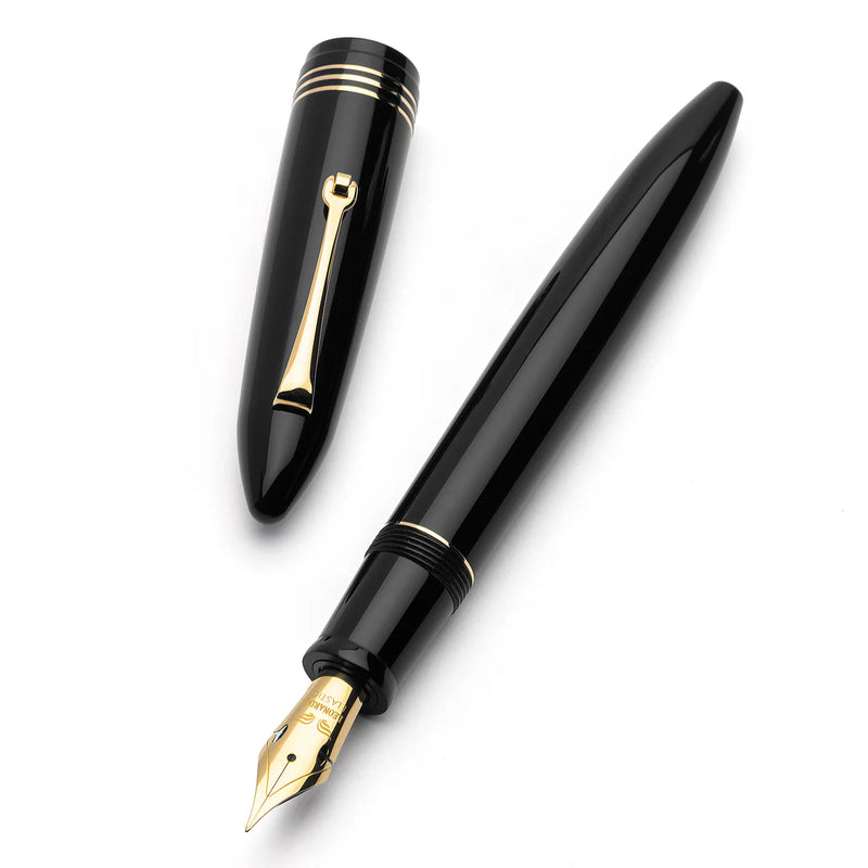 Leonardo Officina Italiana Furore Fountain Pen - Notte, Gold Trim