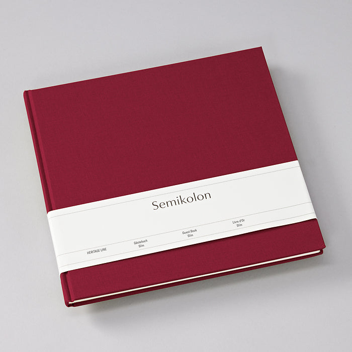 Semikolon Guest Book Slim, Burgundy