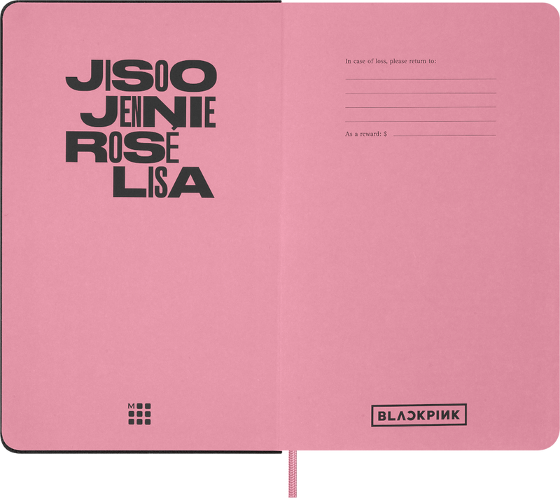 Moleskine x BLACKPINK Limited Edition Sketchbook and Watercolour Pencils Drawing Set - Large, Plain