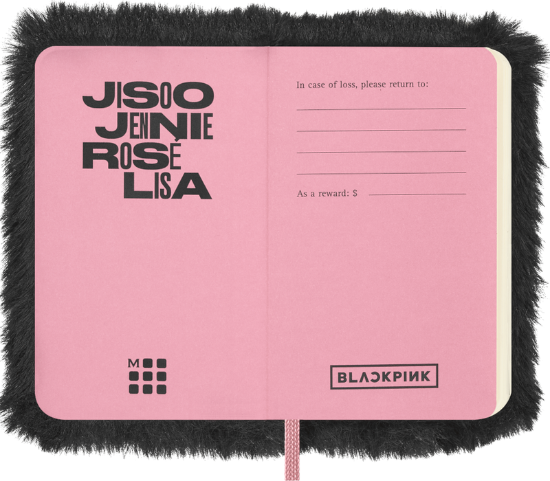 Moleskine x BLACKPINK Limited Edition Faux Fur Notebook - XS, Plain