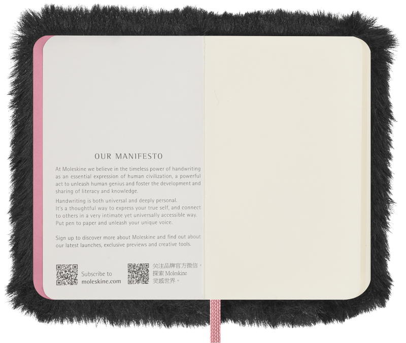 Moleskine x BLACKPINK Limited Edition Faux Fur Notebook - XS, Plain
