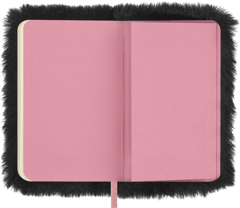 Moleskine x BLACKPINK Limited Edition Faux Fur Notebook - XS, Plain