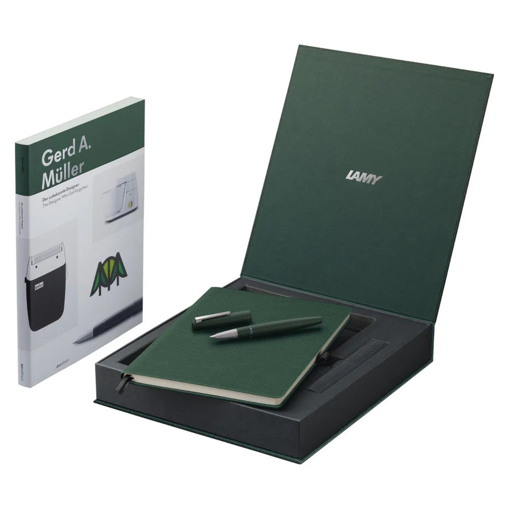Lamy 2000 Pine Green Limited Edition Fountain Pen and Notebook Set - F ...