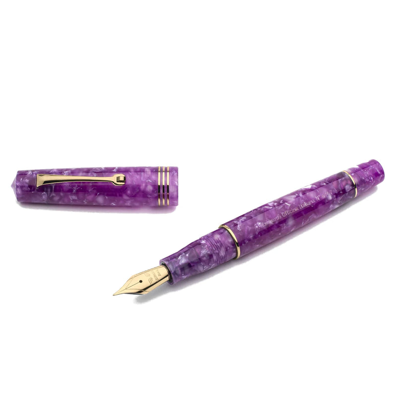 Leonardo Officina Italiana Momento Zero Fountain Pen - Lavanda, Gold Trim