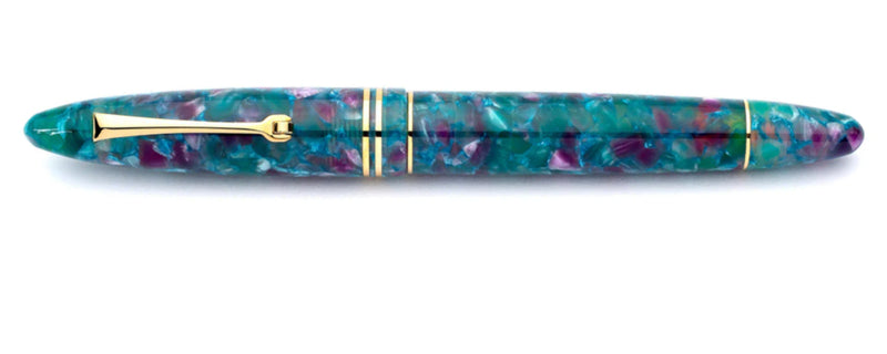 Leonardo Officina Italiana Furore Fountain Pen - Aquapetra, Gold Trim