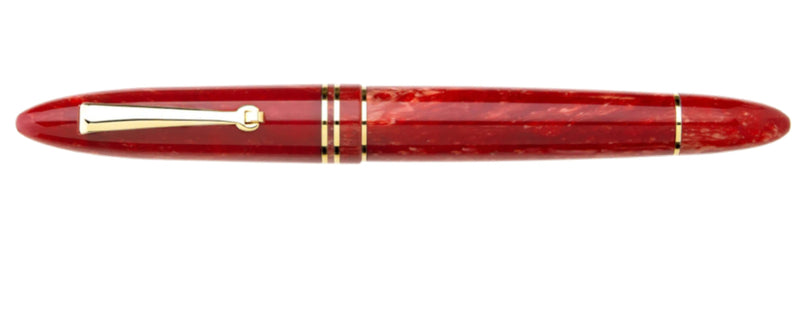Leonardo Officina Italiana Furore Fountain Pen - Passion Red, Gold Trim