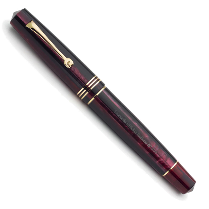 Leonardo Officina Italiana Momento Zero Fountain Pen - Prugna, Gold Trim